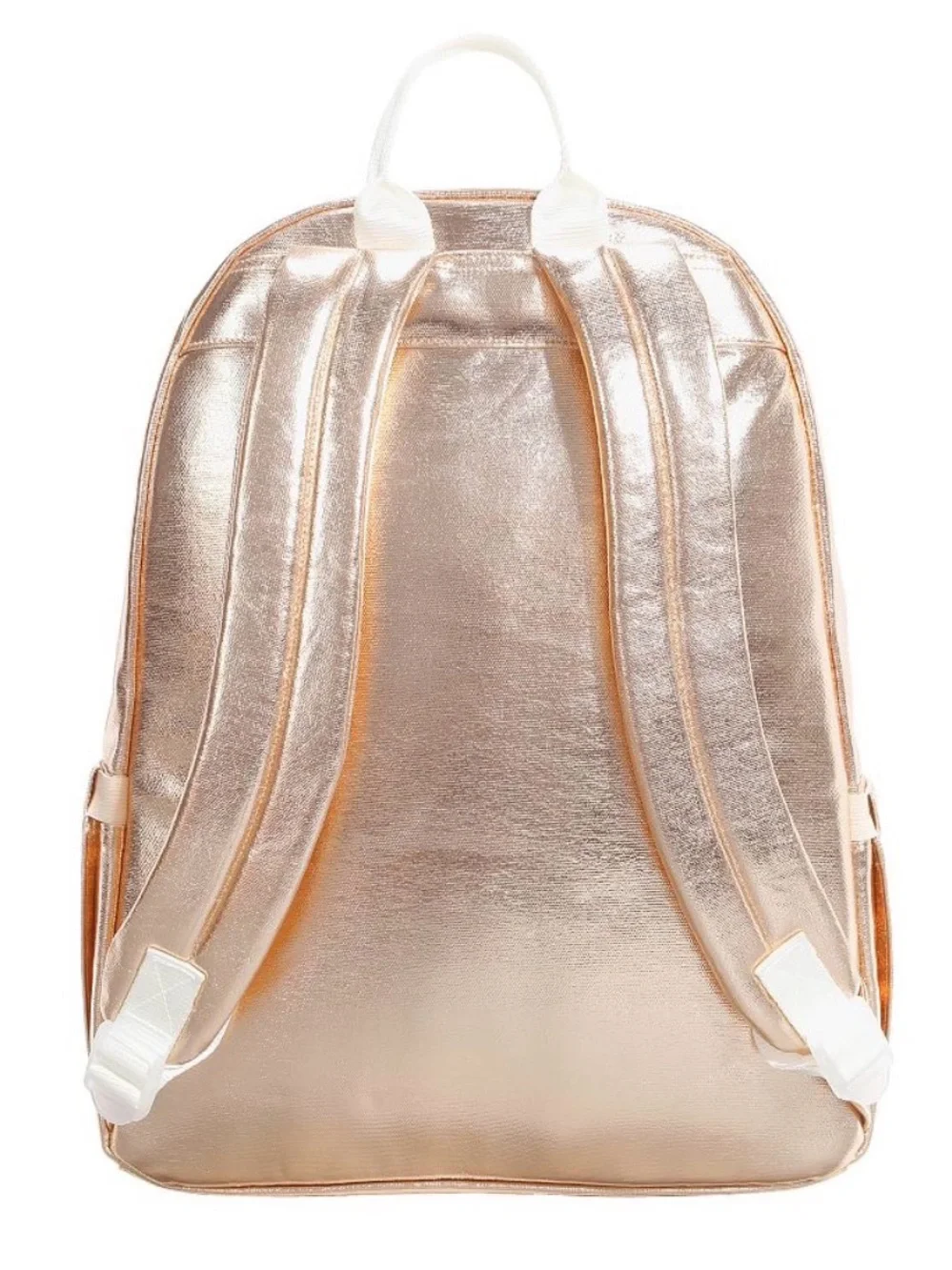Colby Rose Gold Metallic Sherpa Backpack